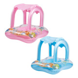 Boia Com Cobertura Bebe Bote Infantil Azul Rosa Proteção Uv