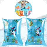 Boia De Braço Para Crianças Inflavel Piscina 30kg Infantil Cor Azul