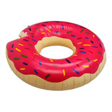 Boia Divertida Donuts Rosquinha Inflável Cintura Rosa