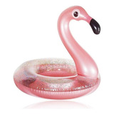 Boia Flamingo Com Glitter Inflavel Divertida Grande Piscina