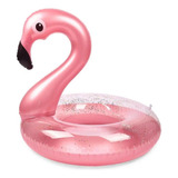 Boia Flamingo Glitter Redonda Infantil Piscina