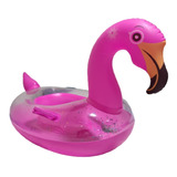 Boia Infantil C  Fralda Inflável Flamingo Glitter E Alças