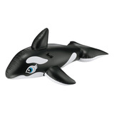 Boia Inflável Baleia Orca Gigante Piscina Praia 190cm Cor Preto