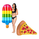 Boia Inflável Colchão Gigante Piscina Picolé Pizza Abacaxi