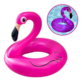 Boia Inflável De Flamingo Rosa C Led Importway Para Piscina