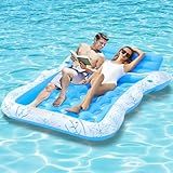 Boia Inflável De Piscina Para Adultos Boias Flutuantes De Piscina Grandes BAIAI Para Adultos Com Suporte De Cabeça Para Bebidas Boias De Bronzeamento Solar Para Piscina Com Buracos Boia De Lago De