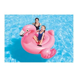 Boia Inflável Gigante Bote Mega Ilha Flamingo Rosa Intex