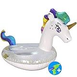 Boia Inflável Piscina Unicórnio Glitter Dourado Gigante CBRN14972