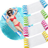 Boia Rede Piscina Cama Flutuante Deitado Reclinável Inflável