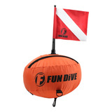 Bóia Redonda Mergulho Pesca Sub Bandeira Cabo 20mt Fun Dive