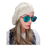 Boina De Lã Trança Beanie Feminina Toca Francesa Touca Gorro