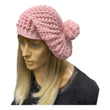Boina Touca Caidinha Feminina Toca Gorro De Lã Com Pompom