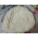 Boina Touca Gorro Chapéu Cap Feminina Crochê Branco Flor