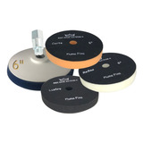 Boinas Espuma 6 Polegadas Corte Refino Lustro C Suporte Rei Dos Autos Kit Profissional