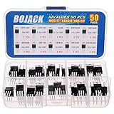 BOJACK 10 Valores 50 Pcs Irfz44N Irf510N Irf530N Irf540N Irf640N Irf740 Irf840 Irf3205 Irf9540 Irf Série Transistores Mosfet Sortimento Kit