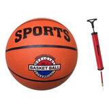 Bola Basquete Tamanho N 7 Bomba Inflar E Bico Ar