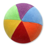 Bola Bebê Pelúcia Colorida 11cm Com Chocalho Zip Toys Cor Multicolor