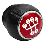 Bola Cambio Gm Corsa Celta Meriva Aplique Vermelho Cromado