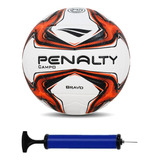 Bola Campo Bravo Penalty Bomba De Ar Cor Branco E Laranja