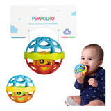 Bola Chocalho Mordedor P Bebe Brinquedo Macio Baby Ball