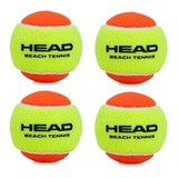 Bola De Beach Tênis Bolinha Beach Tennis Head 4 Unidades