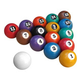 Bola De Bilhar Numerada Alto Brilho 54 Mm 15 Peças Bolão