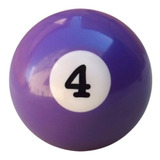 Bola De Bilhar Sinuca Avulsa 54mm Número 4 Bola Nacional