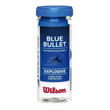 Bola De Frescobol Wilson Blue Bullet Tubo C 3 Bolas