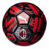 Bola De Futebol Ac Milan Fan Football Preta E Vermelha Puma