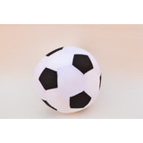 Bola De Futebol De Pelúcia Cor Branca E Preto Com 20 Cm 