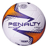 Bola De Futebol Penalty Society Lider Xxiv Branco Laranja Azul 5