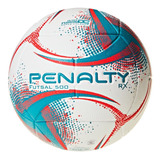 Bola De Futsal Rx 500 Xxi Branca Com Vermelho Verde Penalty Cor Branco