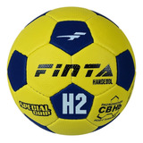 Bola De Handebol Feminino H2 Pvc Costurada Finta Cor Amarelo