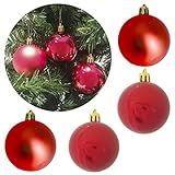Bola De Natal Kit Vermelho Misto 6cm 9 Und 