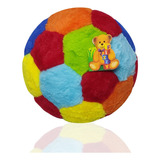 Bola De Pelúcia Colorida Infantil Com Chocalho 26cm