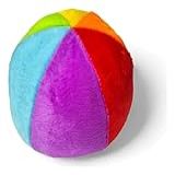 Bola De Pelúcia Colorida Para Bebê Com Chocalho 15cm