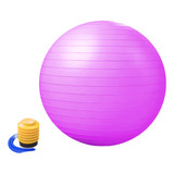 Bola De Pilates Yoga 75cm C Bomba Antiestouro Ginástica Fit