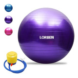 Bola De Pilates Yoga E Treinamento Funcional Com Bomba Inclusa Suporta Até 300kg Ideal Para Exercícios E Alongamentos Marca Lorben