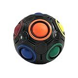 Bola De Quebra Cabeça Rainbow Magic Ball Cube Fidget Sensorial Ball Jogos De Charadas Para Crianças E Adultos Alívio De Estresse Preto Tamanho único 