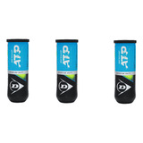 Bola De Tênis Dunlop Atp Regular Duty saibro Kit C 3 Tubos