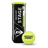 Bola De Tenis Dunlop Estagio 1 Mini Green X3 Tubo C 3 Uni