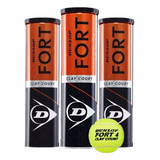Bola De Tênis Dunlop Fort Clay Court Pack 3 Tubos C 4 Bolas