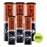 Bola De Tênis Dunlop Fort Clay Court Pack 6 Tubos C 4 Bolas
