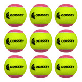 Bola De Tênis Profissional Odissey Beach Tennis Beach Tennis Cor Amarelo E Rosa Por Unidade De 1 Unidades Por 9 Por Embalagem