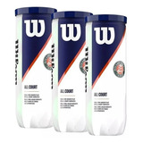 Bola De Tênis Wilson Roland Garros All Court pack C 3 Tubos