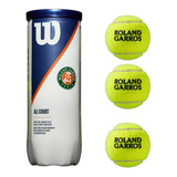 Bola De Tênis Wilson Roland Garros Tubo Com 3 Bolinhas Itf
