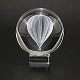 Bola De Vidro De Cristal K9 Gravada 3d Clara 80mm Dente De Leão Rosa Fotografia Globo De Lente Com Base De Suporte Balão De Ar Quente