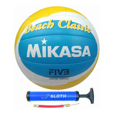 Bola De Vôlei De Praia Mikasa Beach Classic Vx Bomba De Ar