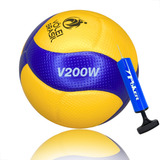 Bola De Vôlei Mikasa V200w Oficial Quadra Fivb Bomba De Ar