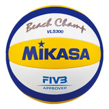 Bola De Vôlei Mikasa Vls 300 N 5 Cor Branco Por Praia